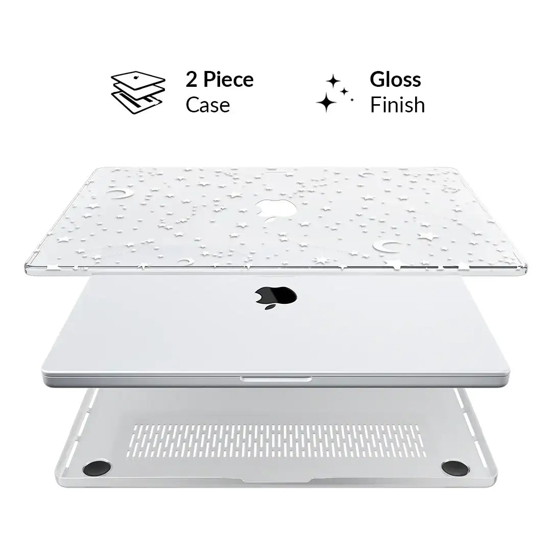 White Stars MacBook Case