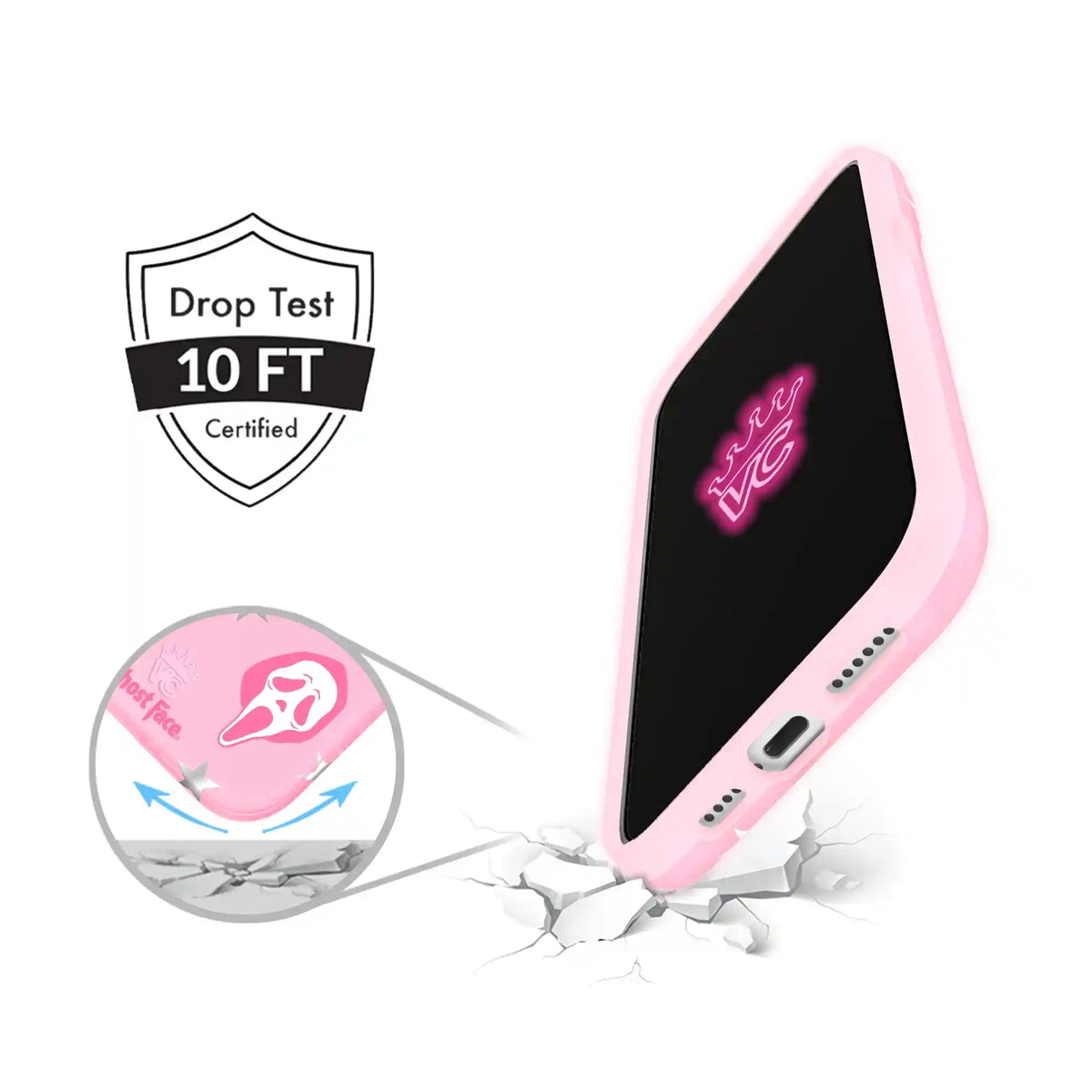 Ghost Face Call Me Pink iPhone Case