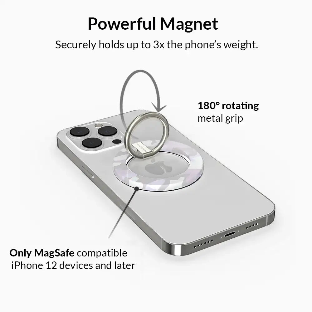 White Camo MagSafe Grip Ring