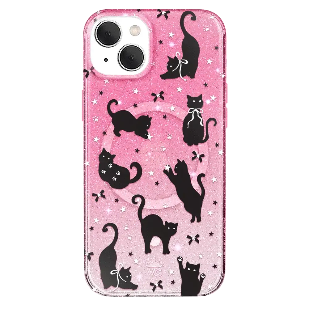 Lucky Kittens Glitter iPhone Case