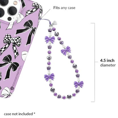 Purple Bows Phone Charm