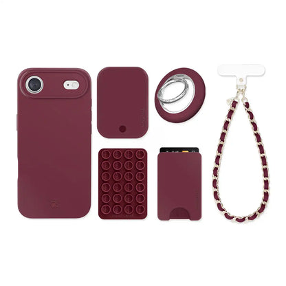 Burgundy 1990 iPhone Bundle Set