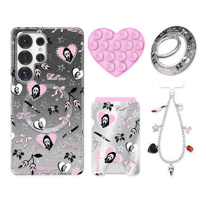 Ghost Face Goth Glitter Samsung Bundle Set