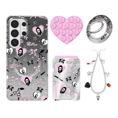 Ghost Face Goth Glitter Samsung Bundle Set