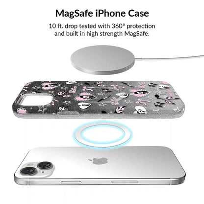 Ghost Face Goth Glitter iPhone Bundle Set