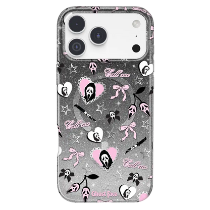 Ghost Face Goth Glitter iPhone Case