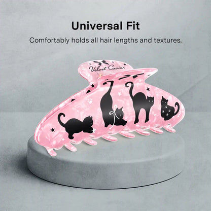 Lucky Kittens Large Hair Clip