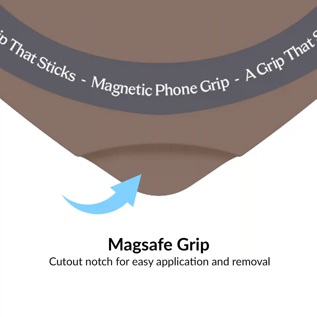 Cashmere Taupe Heart MagSafe MightyGrip