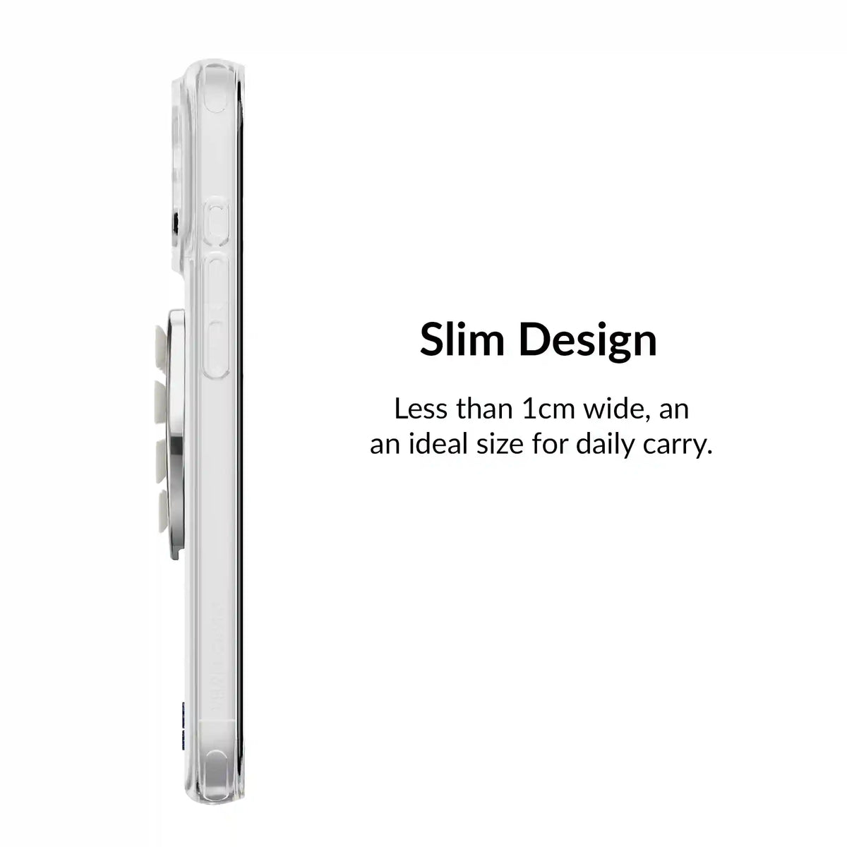 Silver Chrome Heart MagSafe MightyGrip