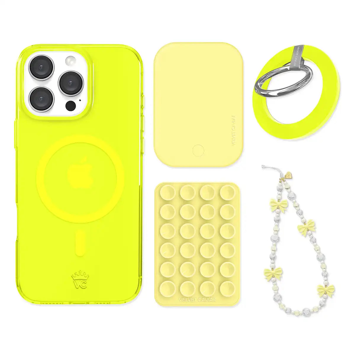 Neon Yellow iPhone Bundle Set - Grip