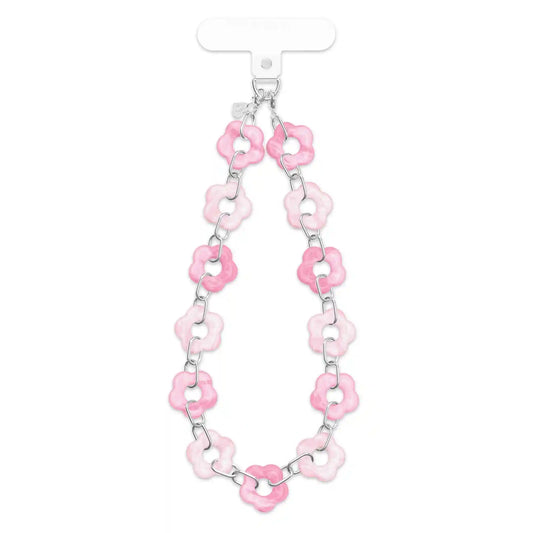 Pink Blossom Chain Phone Charm