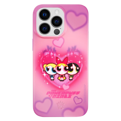 The Powerpuff Girls Airbrush Hearts iPhone Case