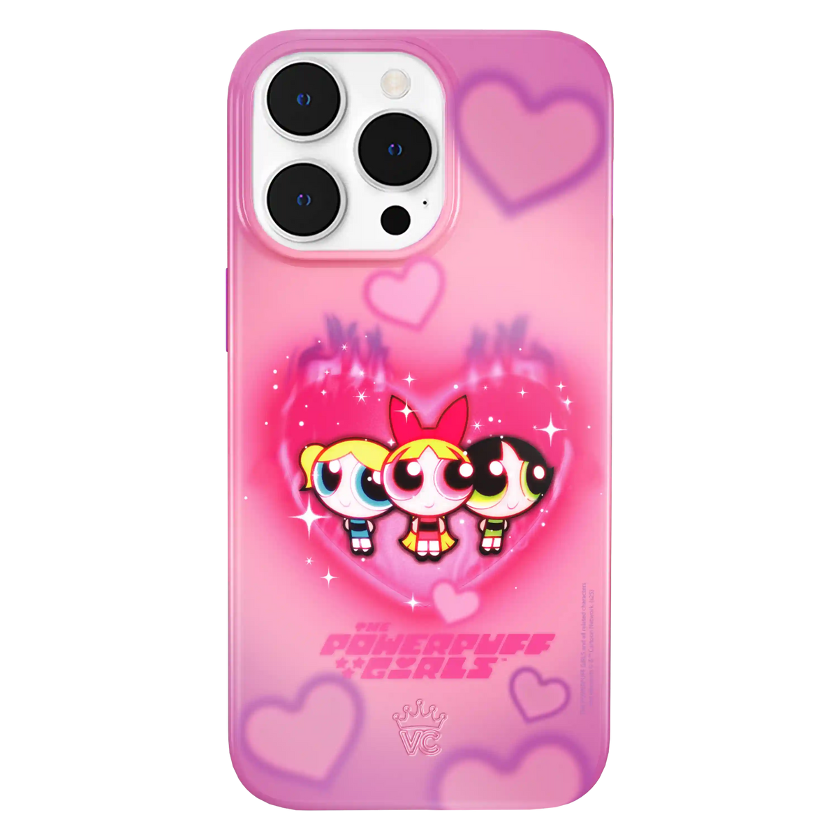 The Powerpuff Girls Airbrush Hearts iPhone Case