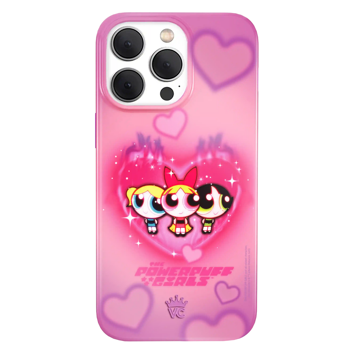 The Powerpuff Girls Airbrush Hearts iPhone Case