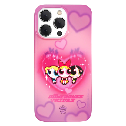 The Powerpuff Girls Airbrush Hearts iPhone Case
