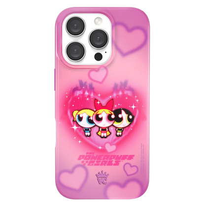 The Powerpuff Girls Airbrush Hearts iPhone Case