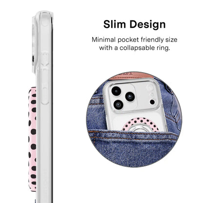 Princess Pink Polka Dot MagSafe Grip Ring