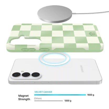 Pistachio Vibe Checkered Samsung Case