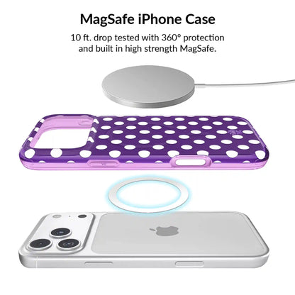 Violet Glow Polka Dot iPhone Bundle Set
