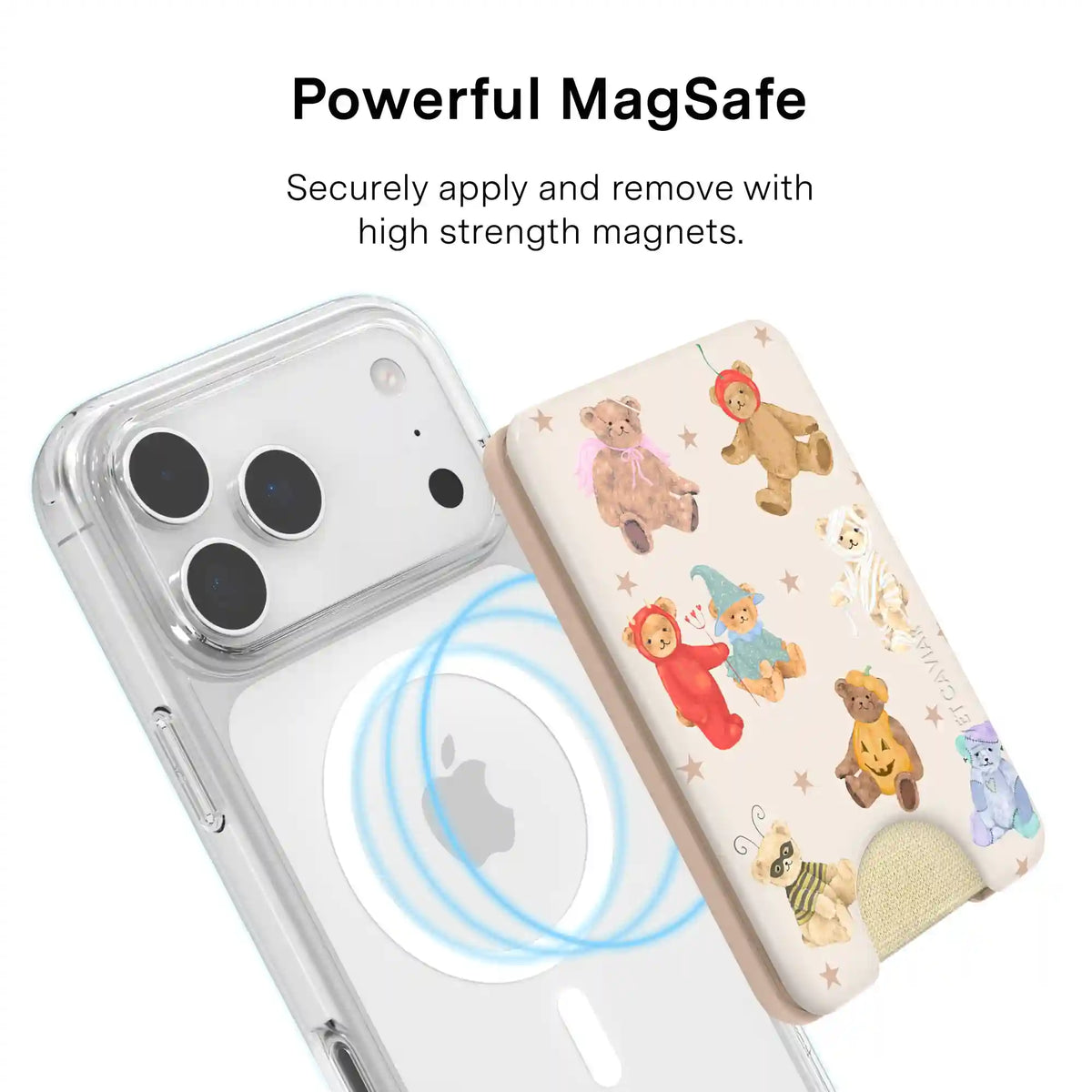 Teddy Scare Glitter MagSafe Wallet