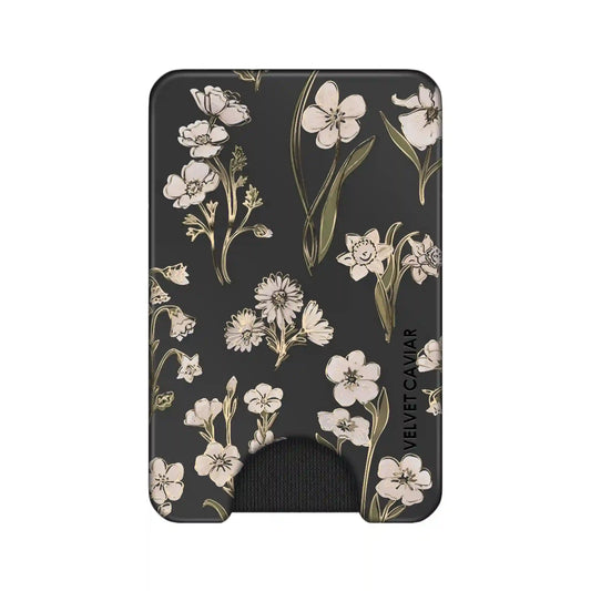 Nightbloom Gold Chrome Floral MagSafe Wallet