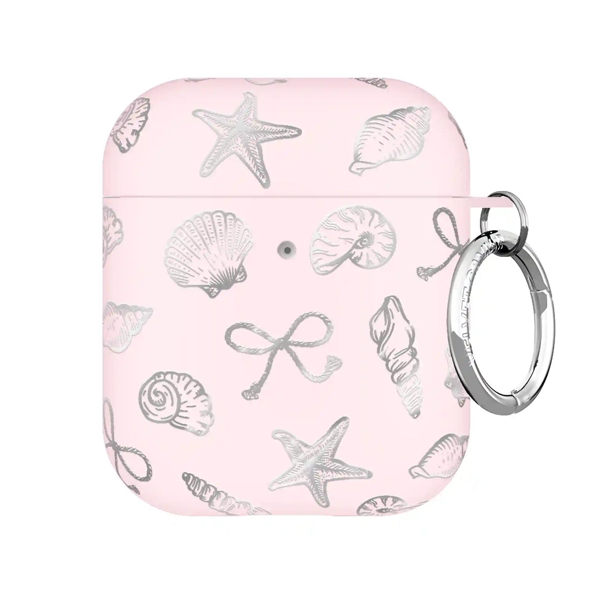 Pink Coastal Seashells AirPod Case