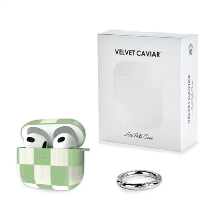 Pistachio Vibe Checkered AirPod Case