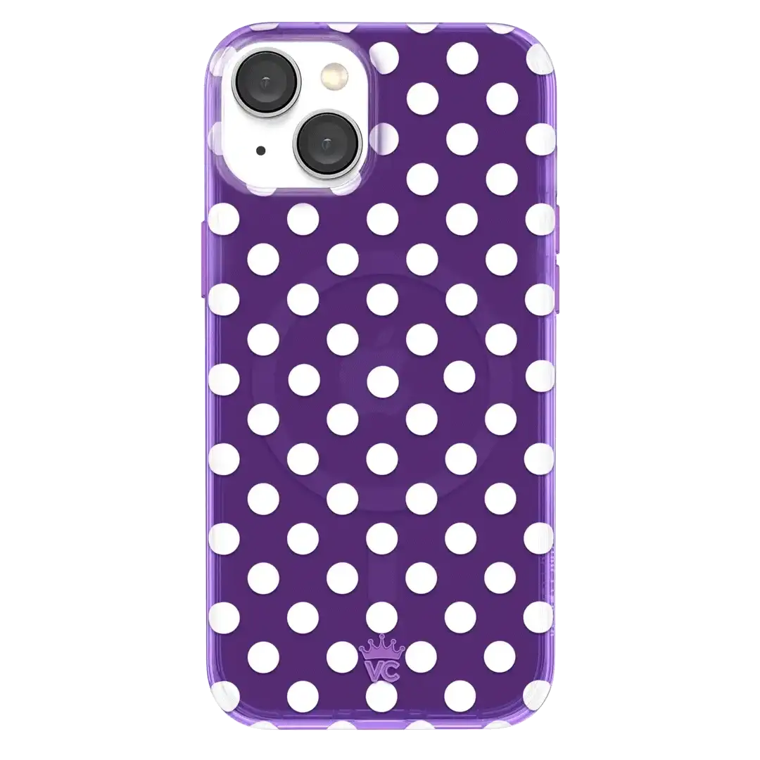 Violet Glow Polka Dot iPhone Case