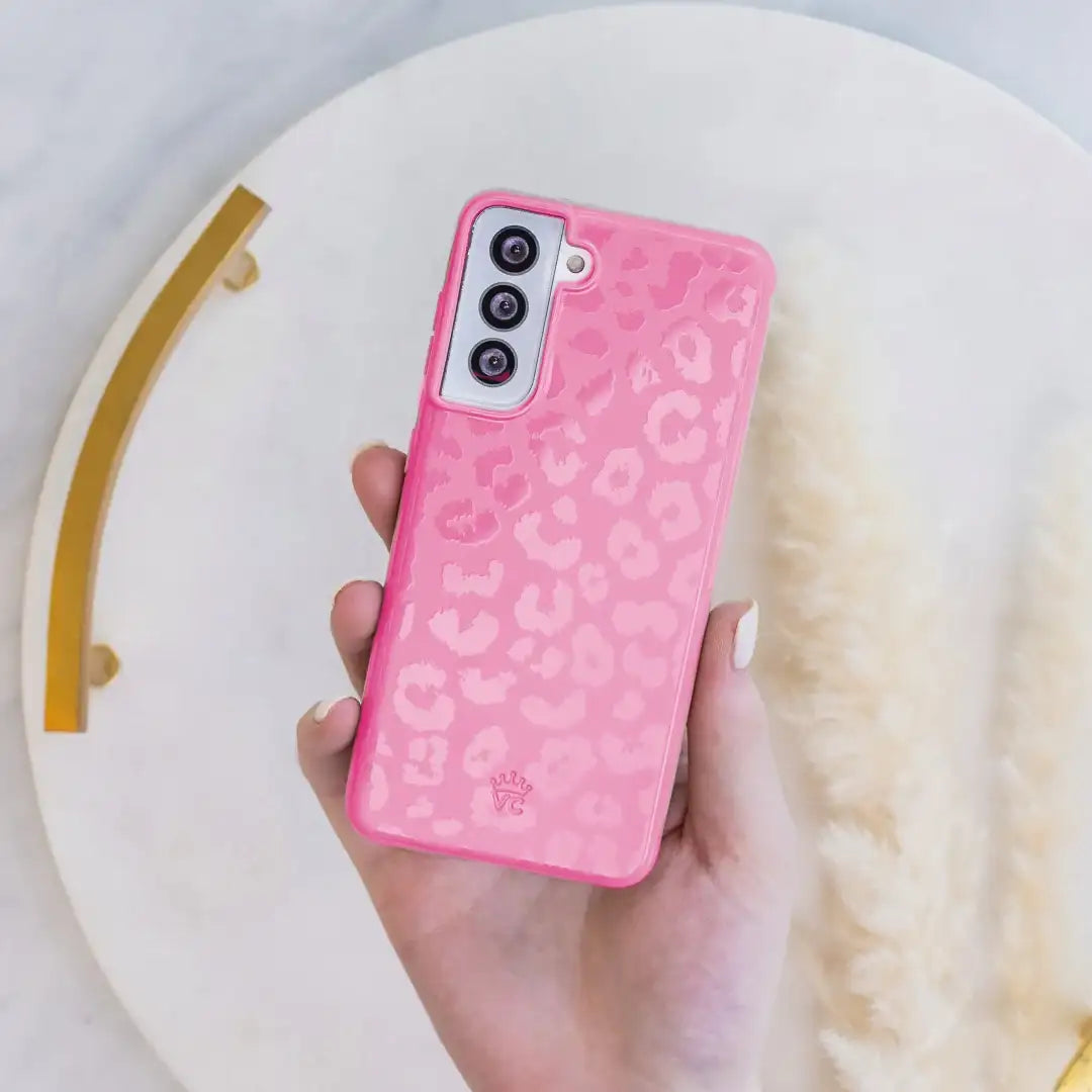 Hot Pink Leopard Samsung Case