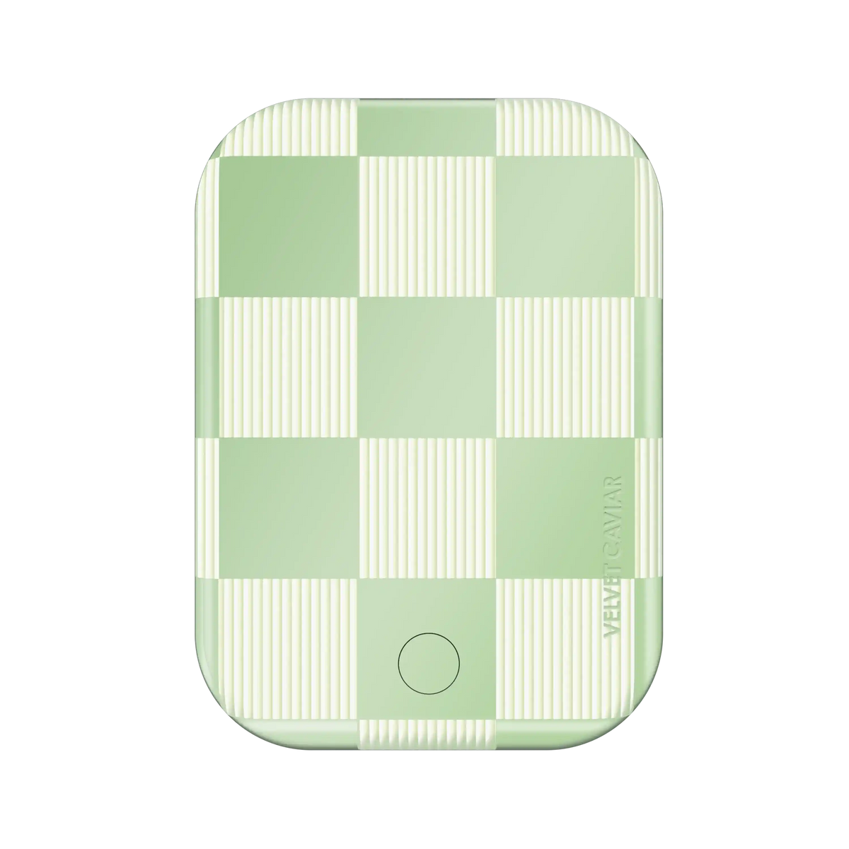 Pistachio Vibe Checkered Portable MagSafe Charger Power Pack