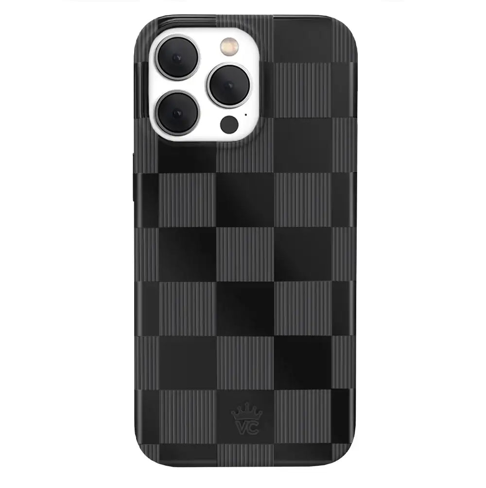 Noir Vibe Checkered iPhone Case