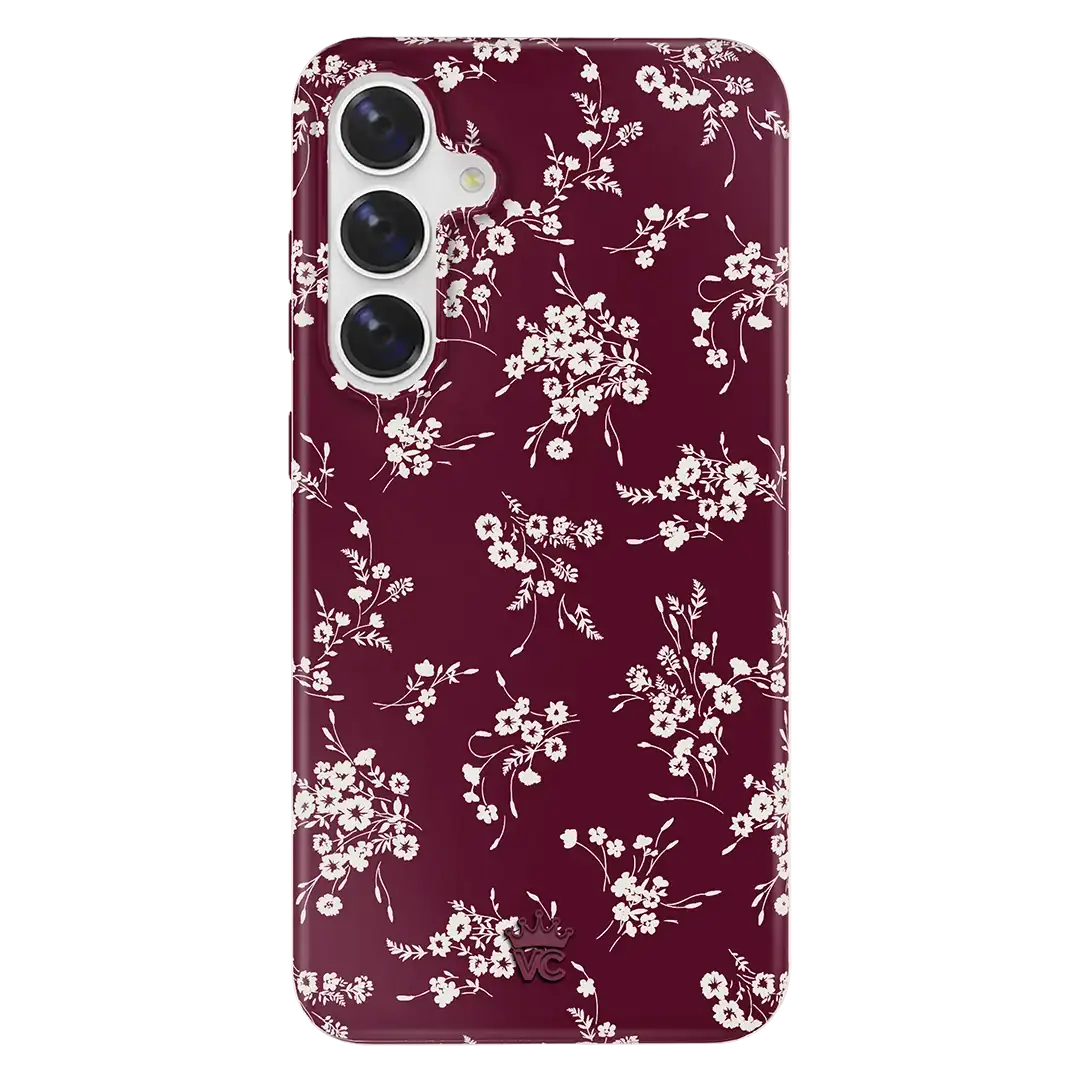 French Burgundy Floral Samsung Case