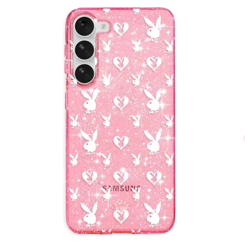 Playboy Pink Bunny Glitter Samsung Case