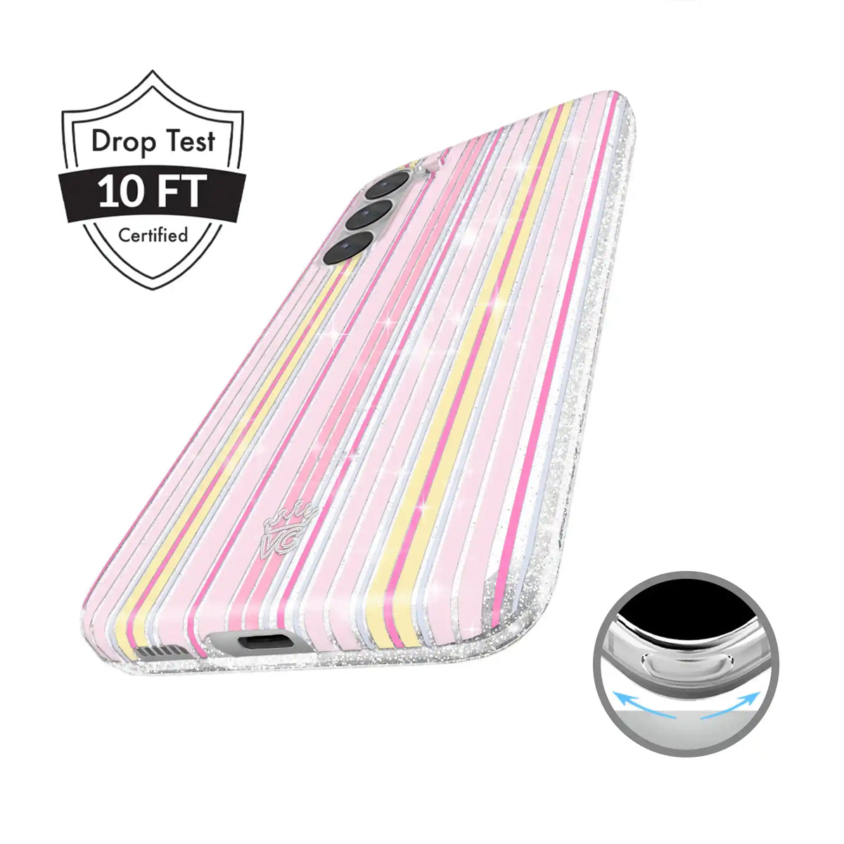 Sunkissed Stripes Glitter Samsung Case