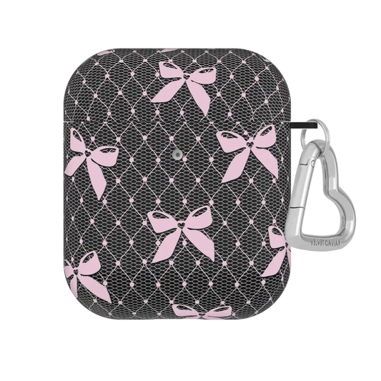 Lacy Pink Bows AirPod Case
