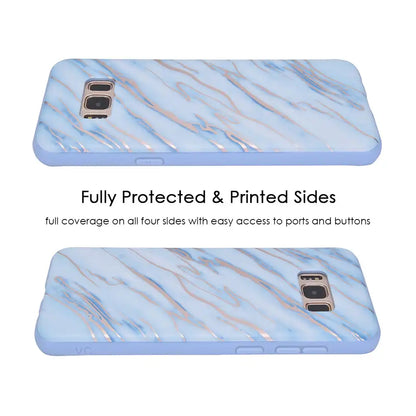 Sky Blue Rose Gold Chrome Samsung Galaxy Case