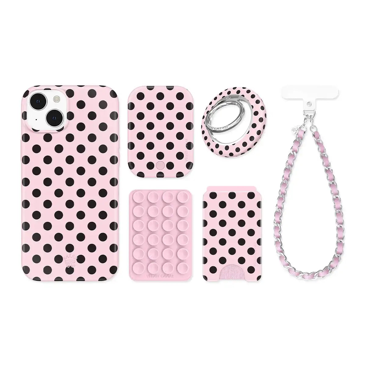 Princess Pink Polka Dot iPhone Bundle Set