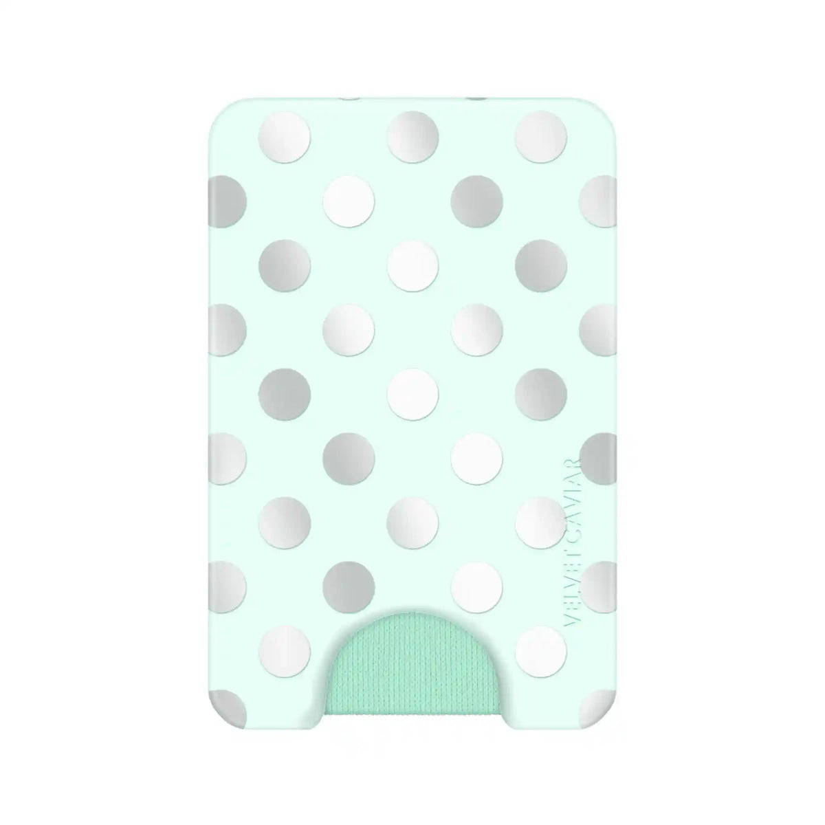 Mint Chrome Polka Dot MagSafe Wallet