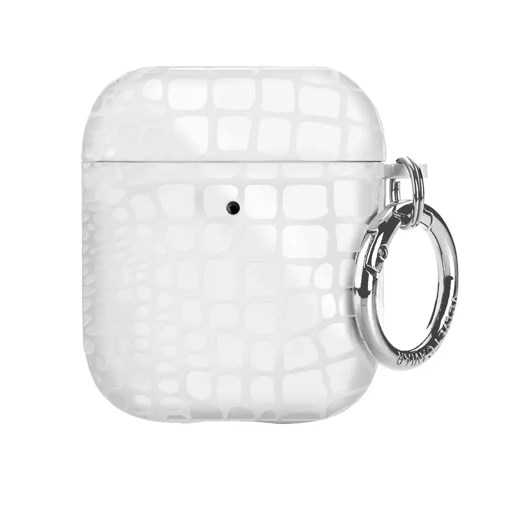 White Croc AirPod Case