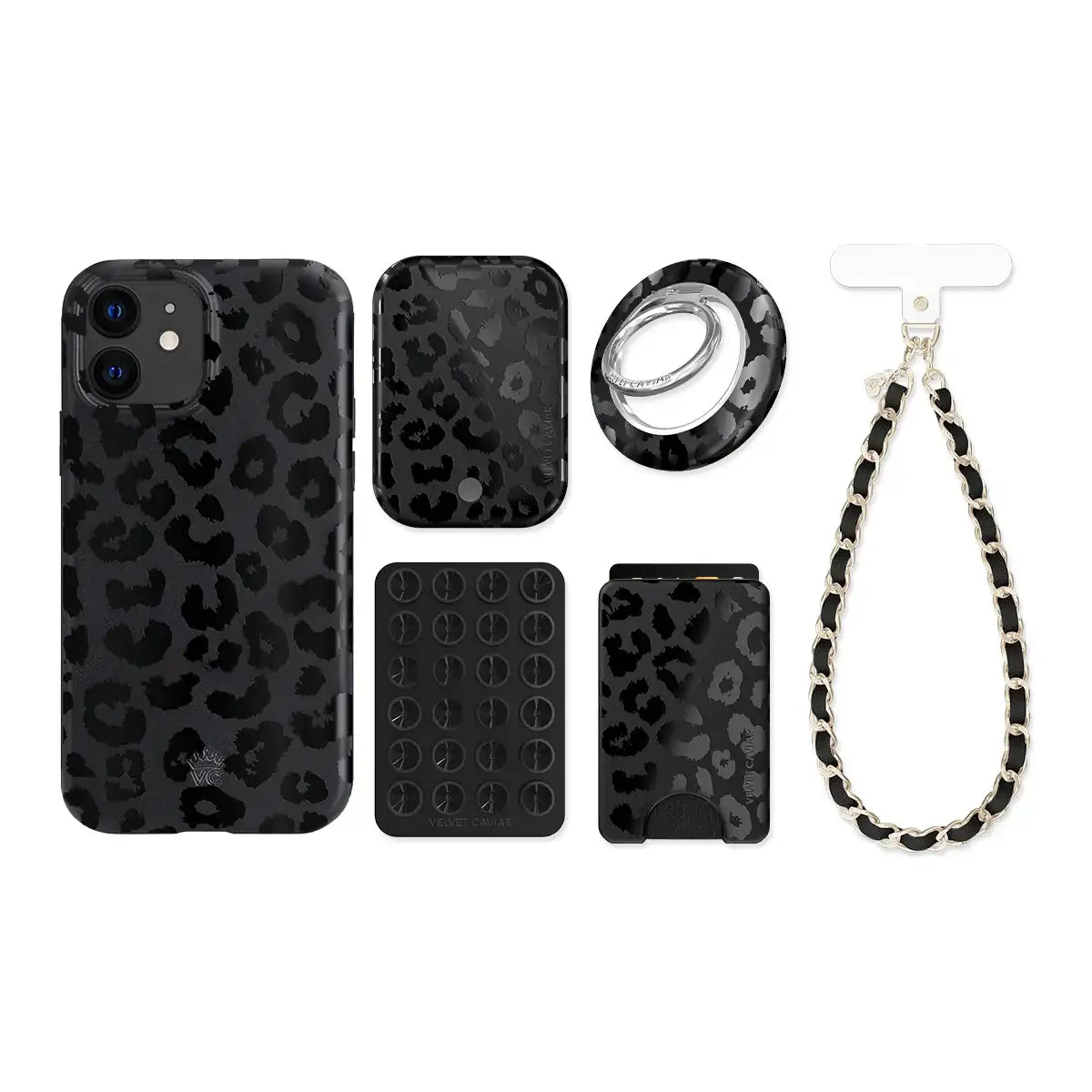 Black Leopard iPhone Bundle Set