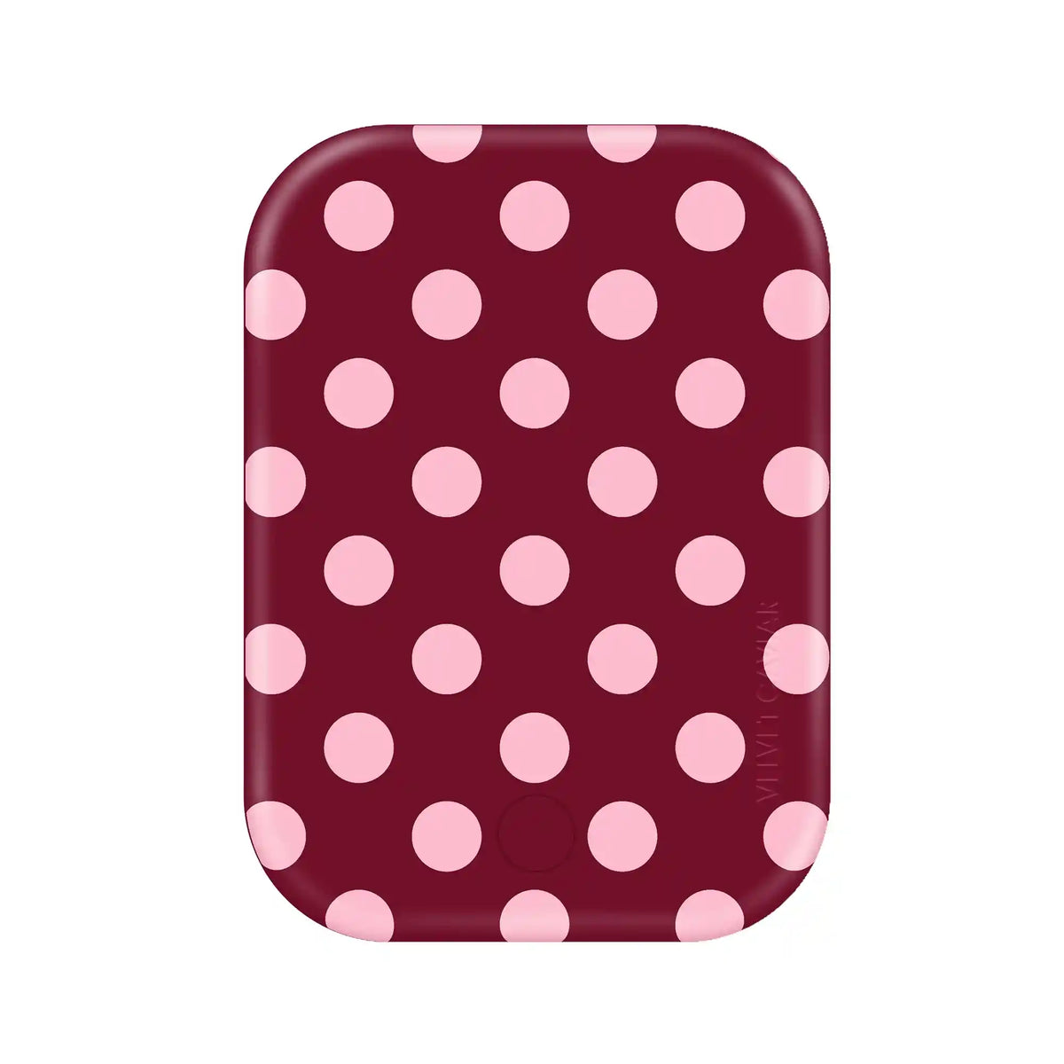 Raspberry Polka Dot Portable MagSafe Charger Power Pack