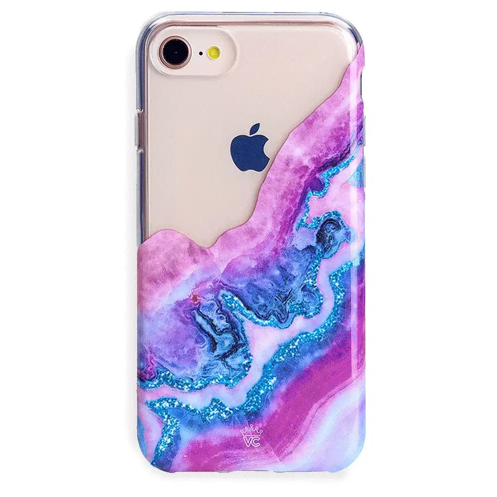 Geode Glitter Clear iPhone Case