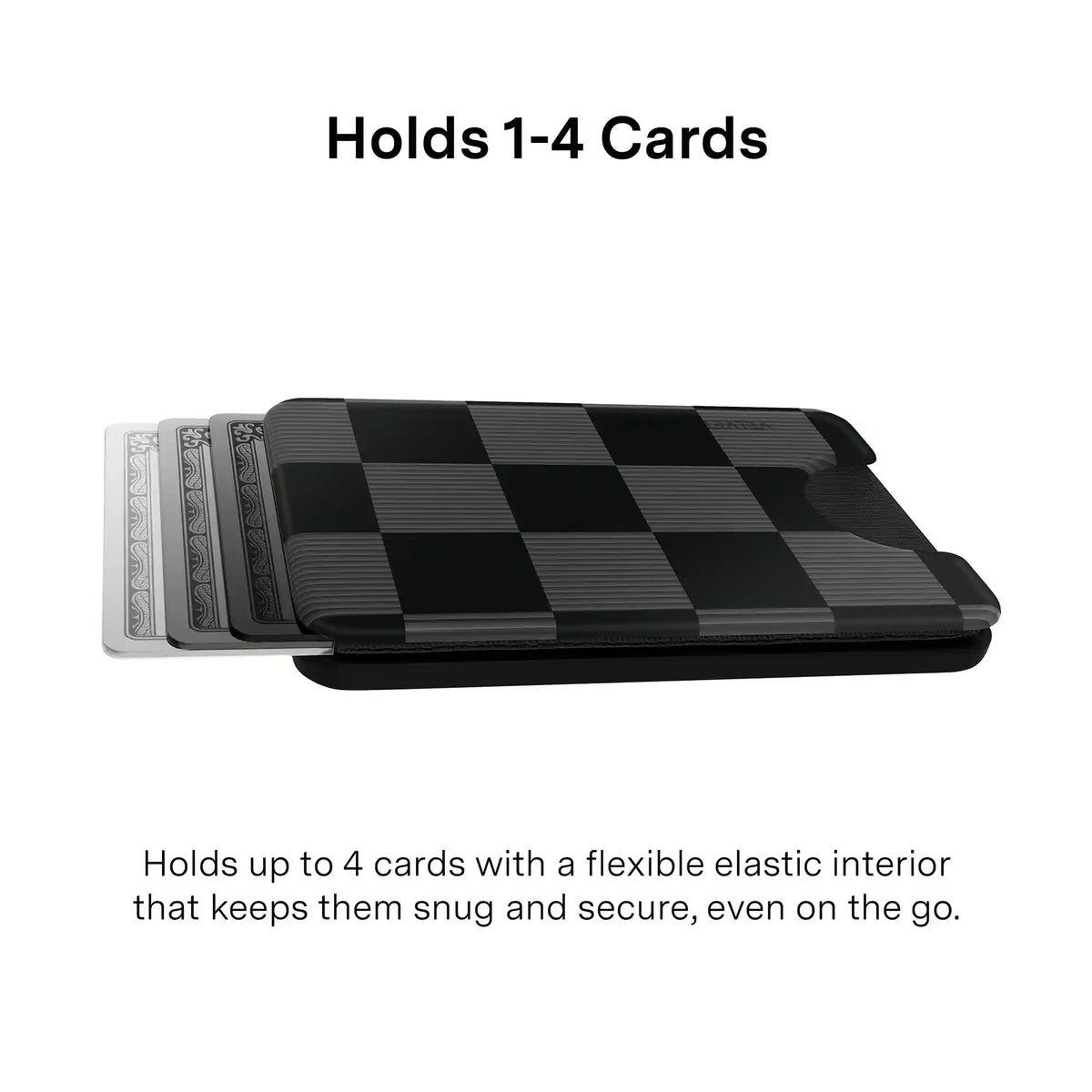 Noir Vibe Checkered Magsafe Wallet