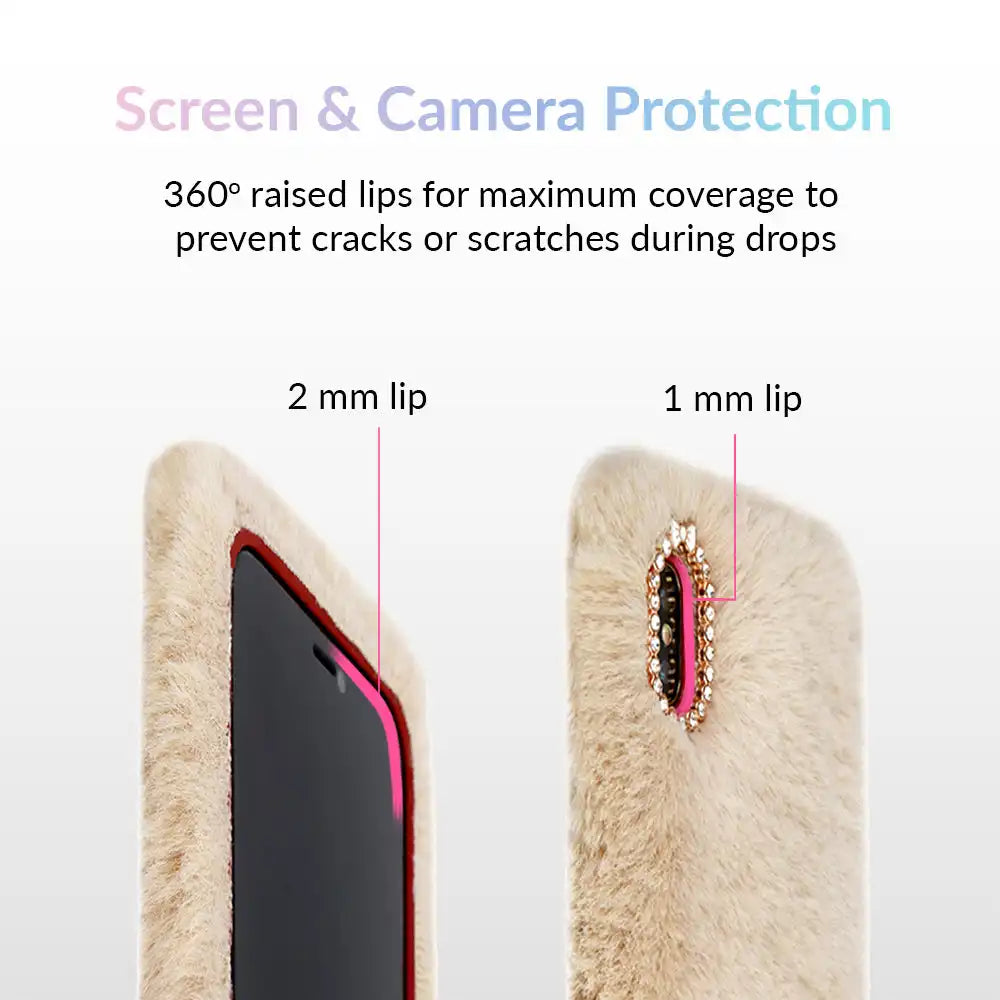 Beige Faux Fur iPhone Case
