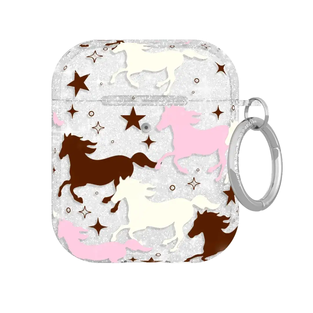 Pink Pony Glitter AirPod Case