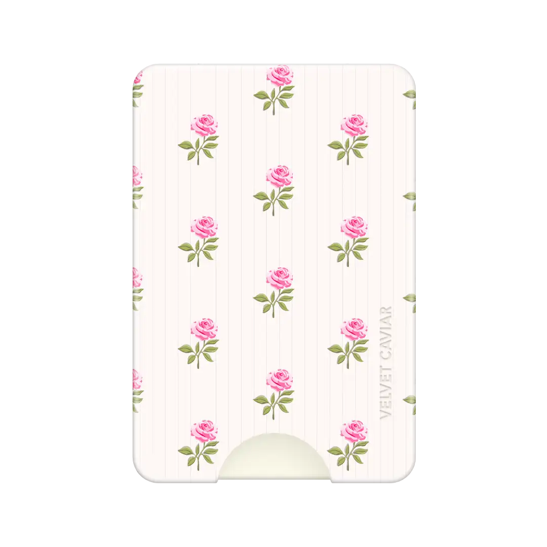 Pink Peony Floral MagSafe Wallet