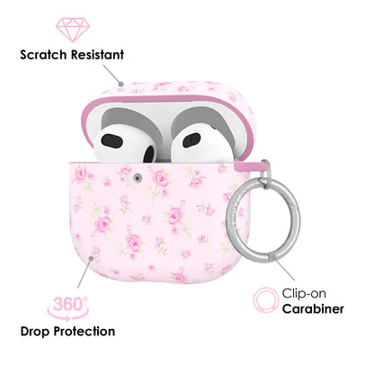 Dainty Pink Floral AirPod Case