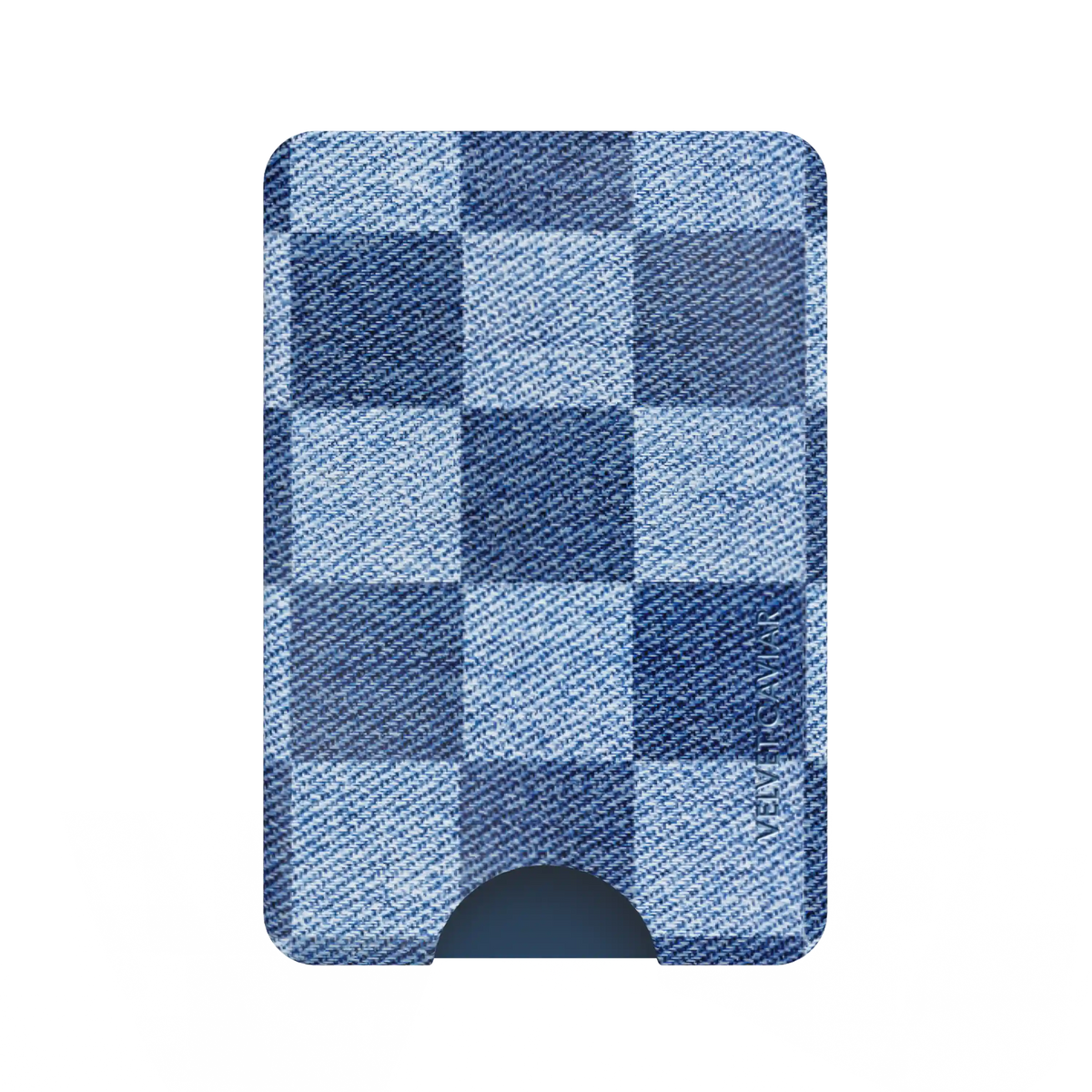 Denim Checker Magsafe Wallet