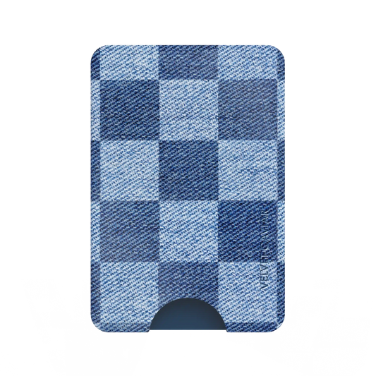 Denim Checker Magsafe Wallet