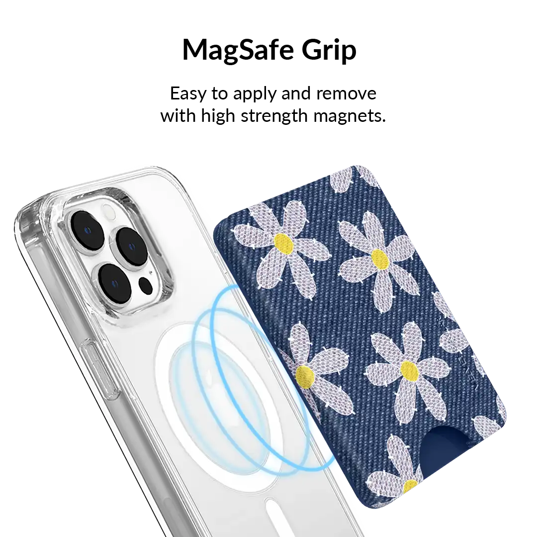 Denim Daisy MagSafe Wallet